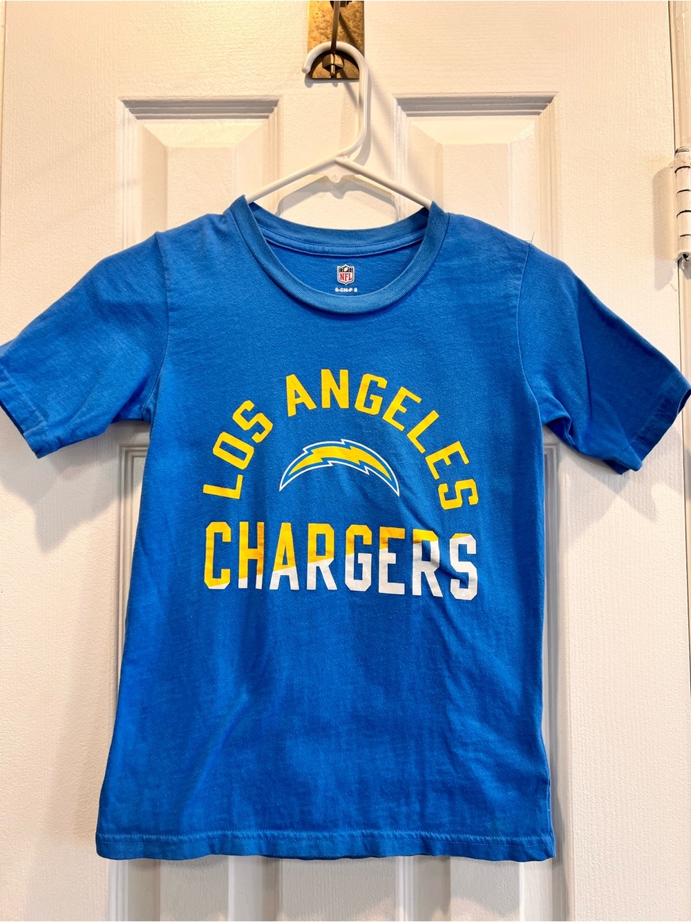 Wes & Willy Kids LA Los Angeles Chargers T-Shirt Youth Small 8 SkyBlue Cotton